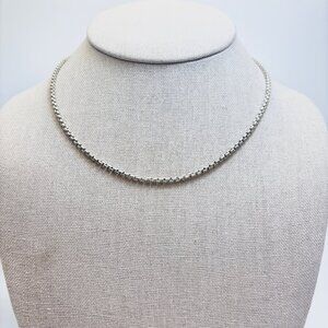 VTG David Yurman Sterling Silver & 14K Venetian Box Chain 3mm 16" Length